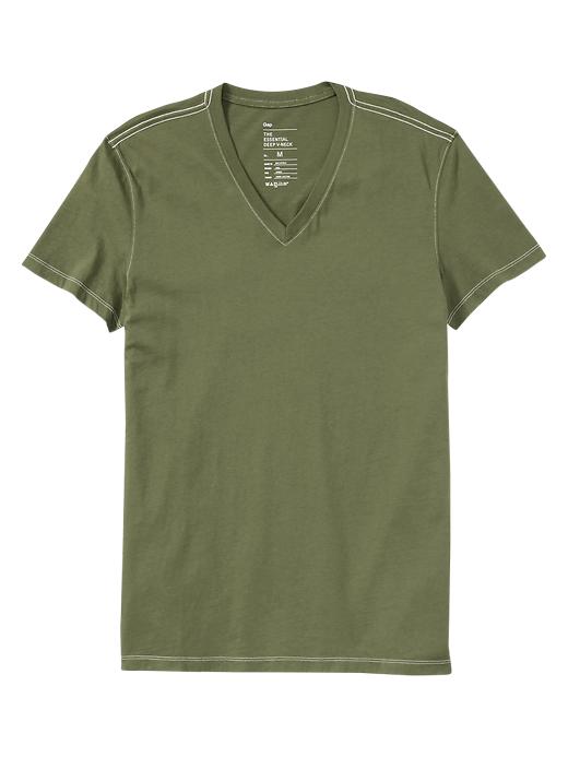 View large product image 1 of 1. Essential deep V-neck t-shirt