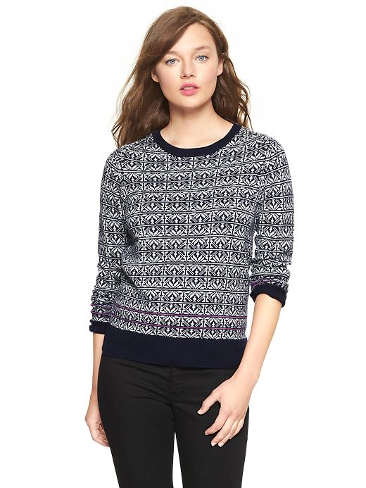 View large product image 1 of 1. Jacquard sweater