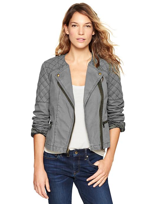 Image number 1 showing, Quilted moto jacket