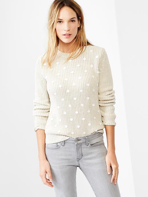 View large product image 1 of 1. Sequin sweater