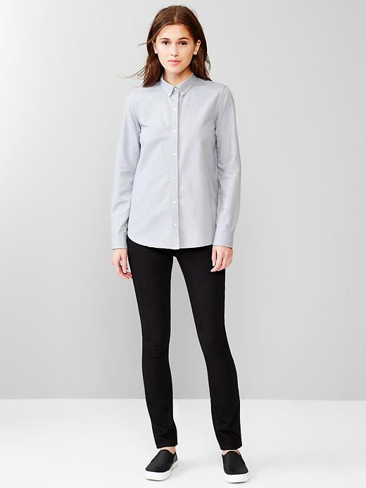 Image number 3 showing, Fitted boyfriend oxford shirt