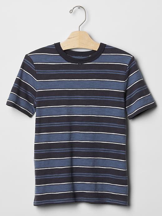 View large product image 1 of 1. Stripe raw-edge tee
