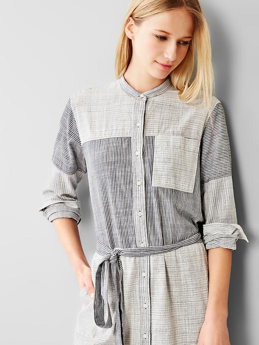 Image number 3 showing, Stripe patchwork shirtdress