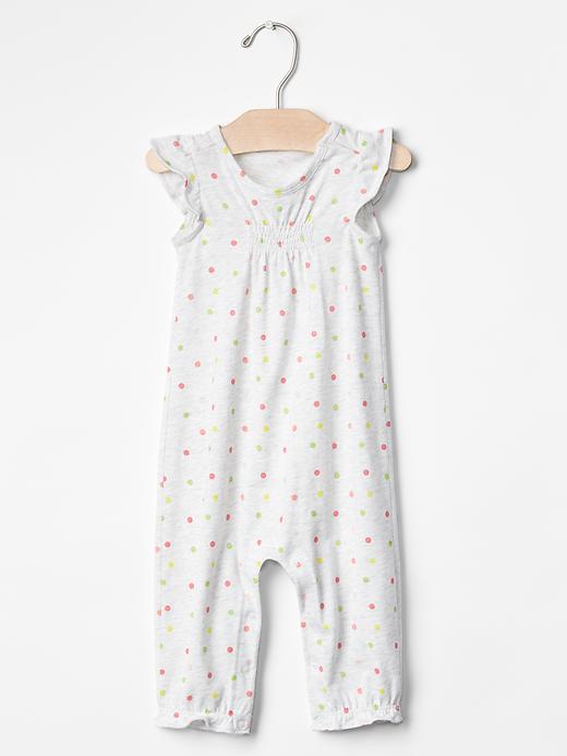 Image number 1 showing, Smocked dot one-piece