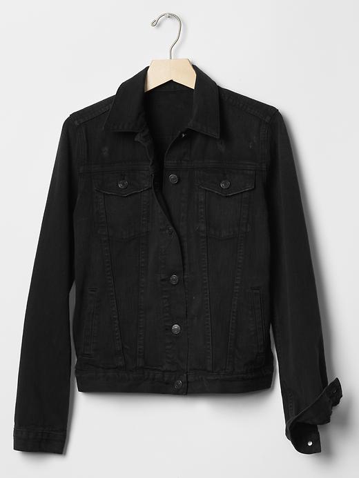 Image number 6 showing, 1969 iconic jet-black denim jacket
