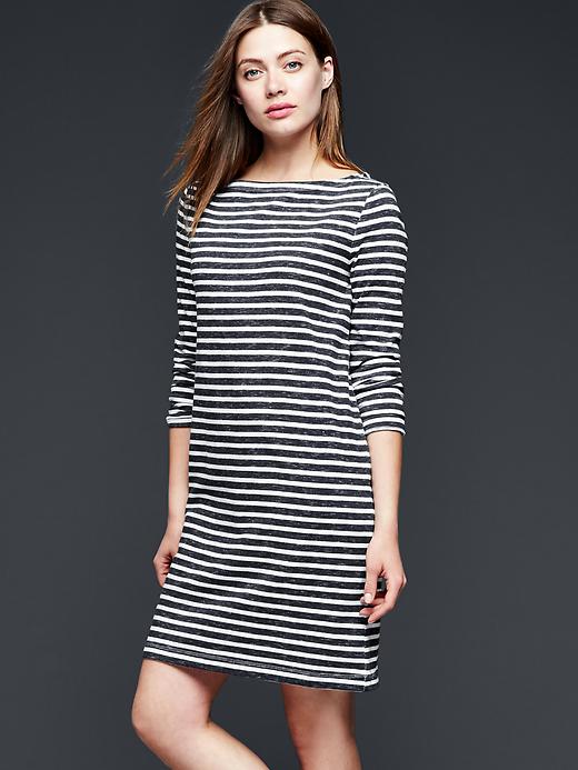 View large product image 1 of 1. Striped shift dress