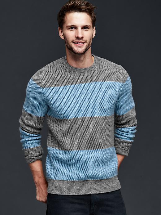 Image number 6 showing, Textured rugby crew sweater