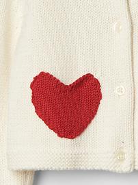 View large product image 3 of 3. Heart pocket cardigan