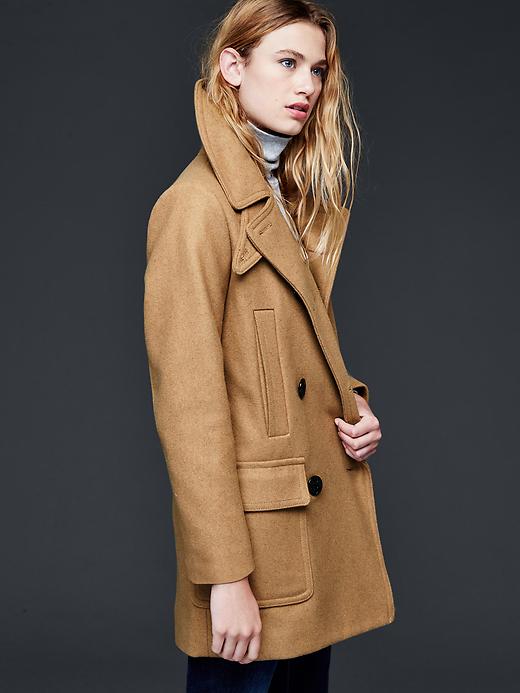 Image number 3 showing, Wool peacoat