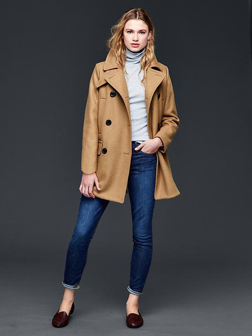 Image number 4 showing, Wool peacoat