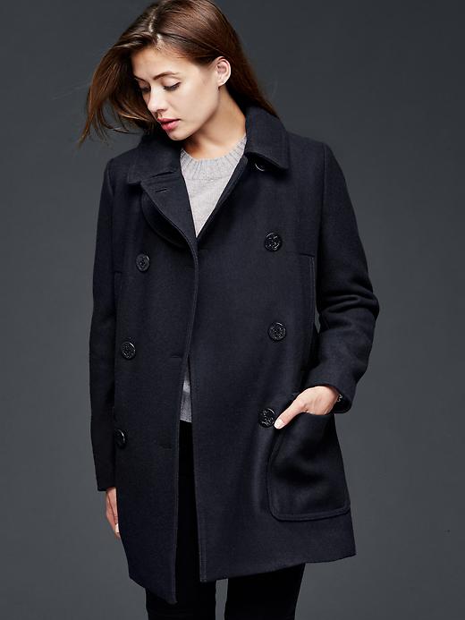 Image number 7 showing, Wool peacoat