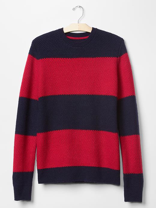 Image number 4 showing, Textured rugby crew sweater