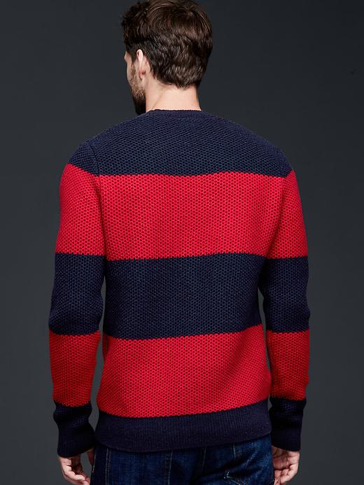 Image number 2 showing, Textured rugby crew sweater