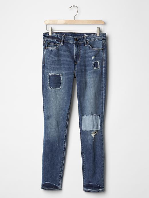 Image number 6 showing, AUTHENTIC 1969 patchwork true skinny ankle jeans