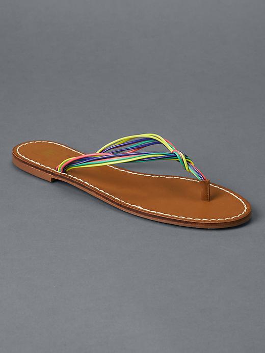 View large product image 1 of 1. Multi-rope flip flops