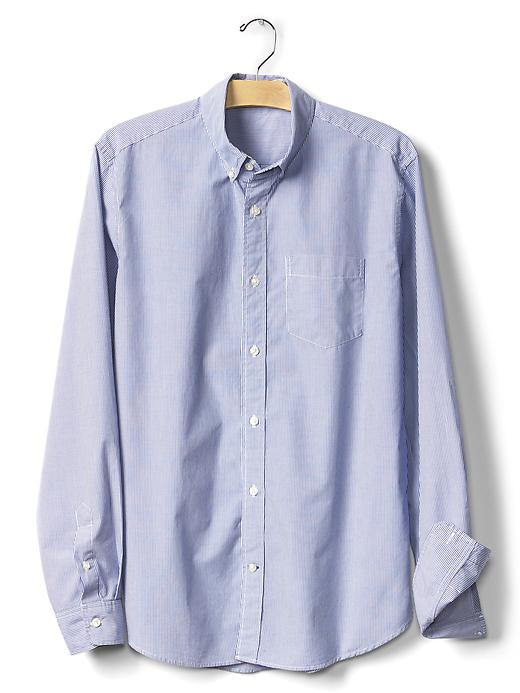 Image number 5 showing, True wash poplin pinstripe standard fit shirt