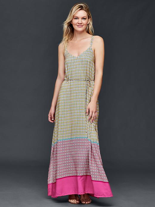 Image number 3 showing, Double-strap print maxi dress