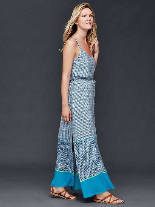 Image number 1 showing, Double-strap print maxi dress