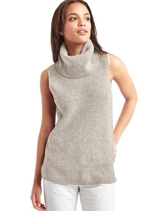 Image number 7 showing, Funnel neck sleeveless sweater