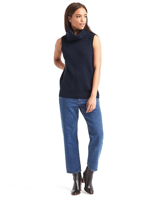 Image number 3 showing, Funnel neck sleeveless sweater