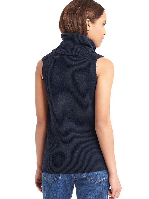 Image number 2 showing, Funnel neck sleeveless sweater