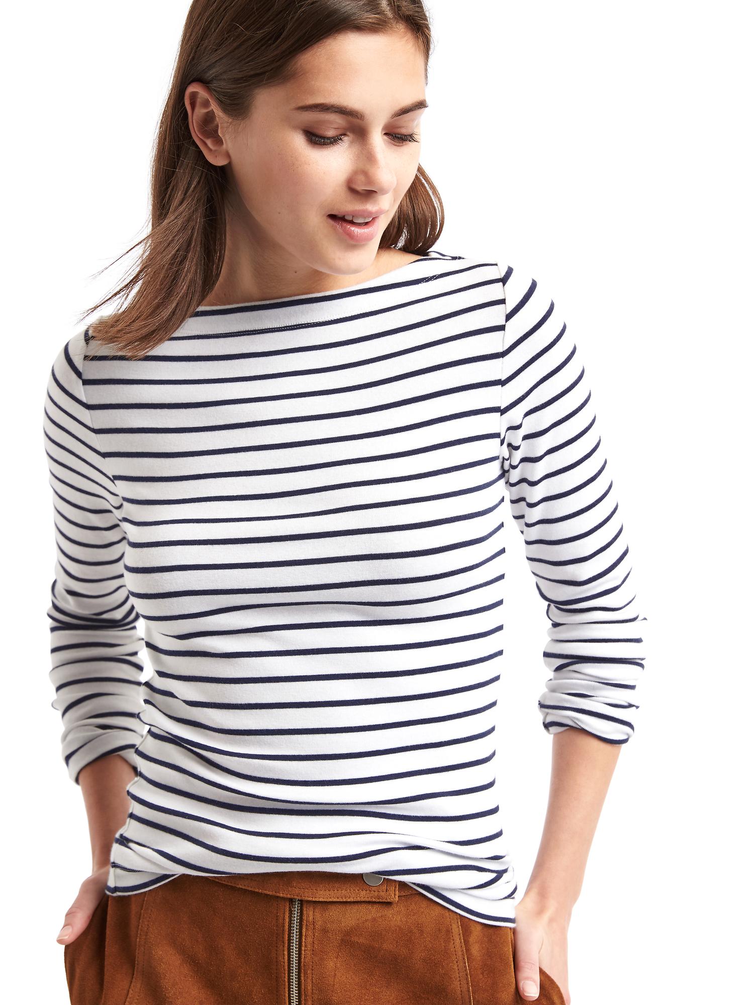 stripe boatneck tee