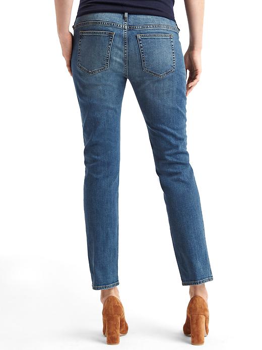 Image number 2 showing, Maternity demi panel real straight jeans
