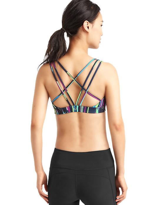 Image number 3 showing, Low impact Coolmax&#174 layer triple-strap sports bra