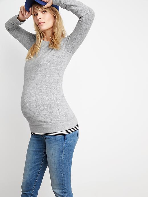Image number 5 showing, Maternity demi panel real straight jeans