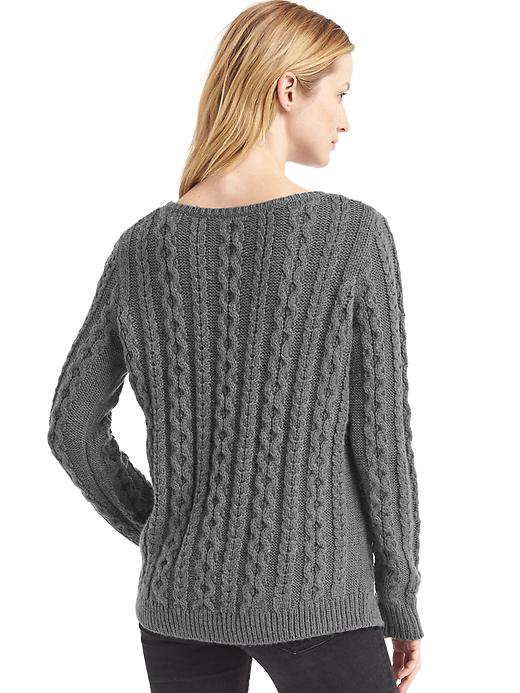 Image number 2 showing, Beaded cable knit sweater