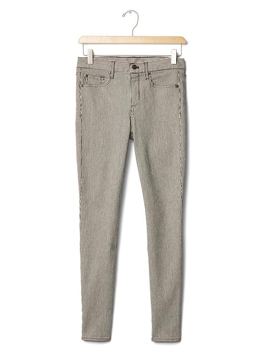 Image number 6 showing, Mid rise railroad stripe true skinny ankle jeans