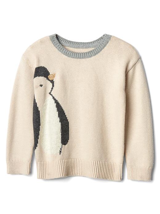 View large product image 1 of 3. Embellished penguin sweater