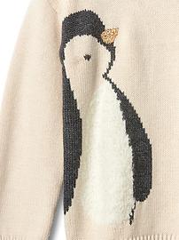 View large product image 3 of 3. Embellished penguin sweater