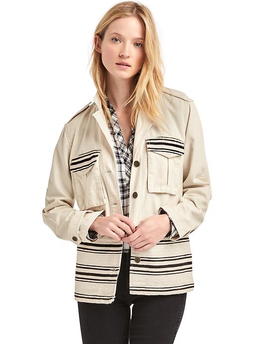 Image number 1 showing, Textured stripe utility jacket