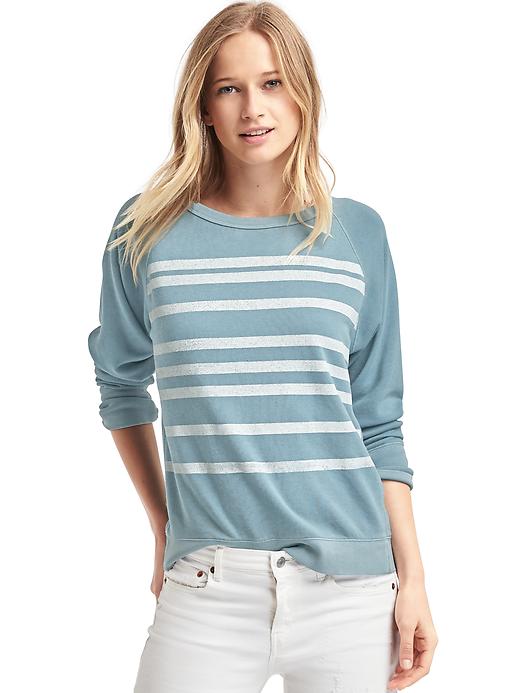 Image number 1 showing, Stripe pullover sweatshirt