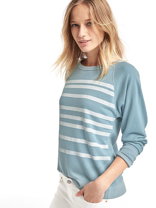 Image number 5 showing, Stripe pullover sweatshirt