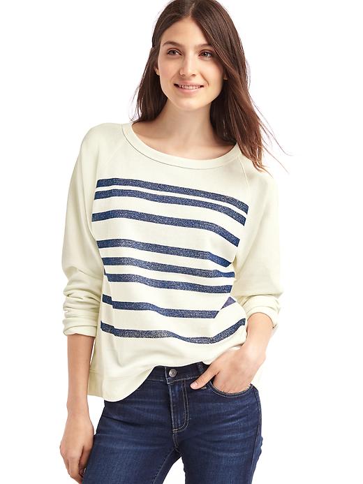 Image number 7 showing, Stripe pullover sweatshirt