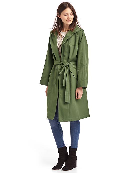 Image number 3 showing, Hooded midi trench