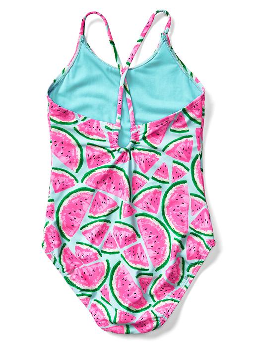 Image number 2 showing, Watermelon racerback swim one-piece