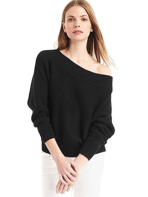 Image number 7 showing, Relaxed open-neck sweater