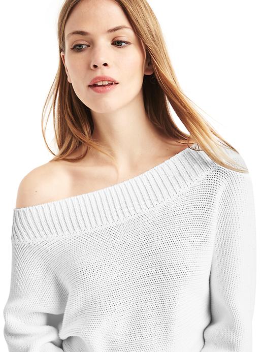 Image number 5 showing, Relaxed open-neck sweater