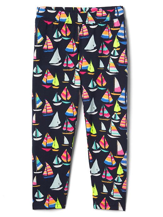 View large product image 1 of 1. Print stretch jersey capris
