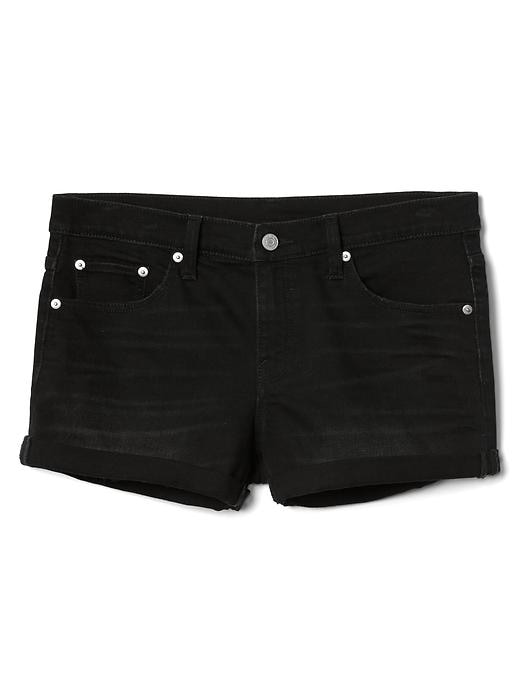 Image number 6 showing, Mid rise denim roll shorts