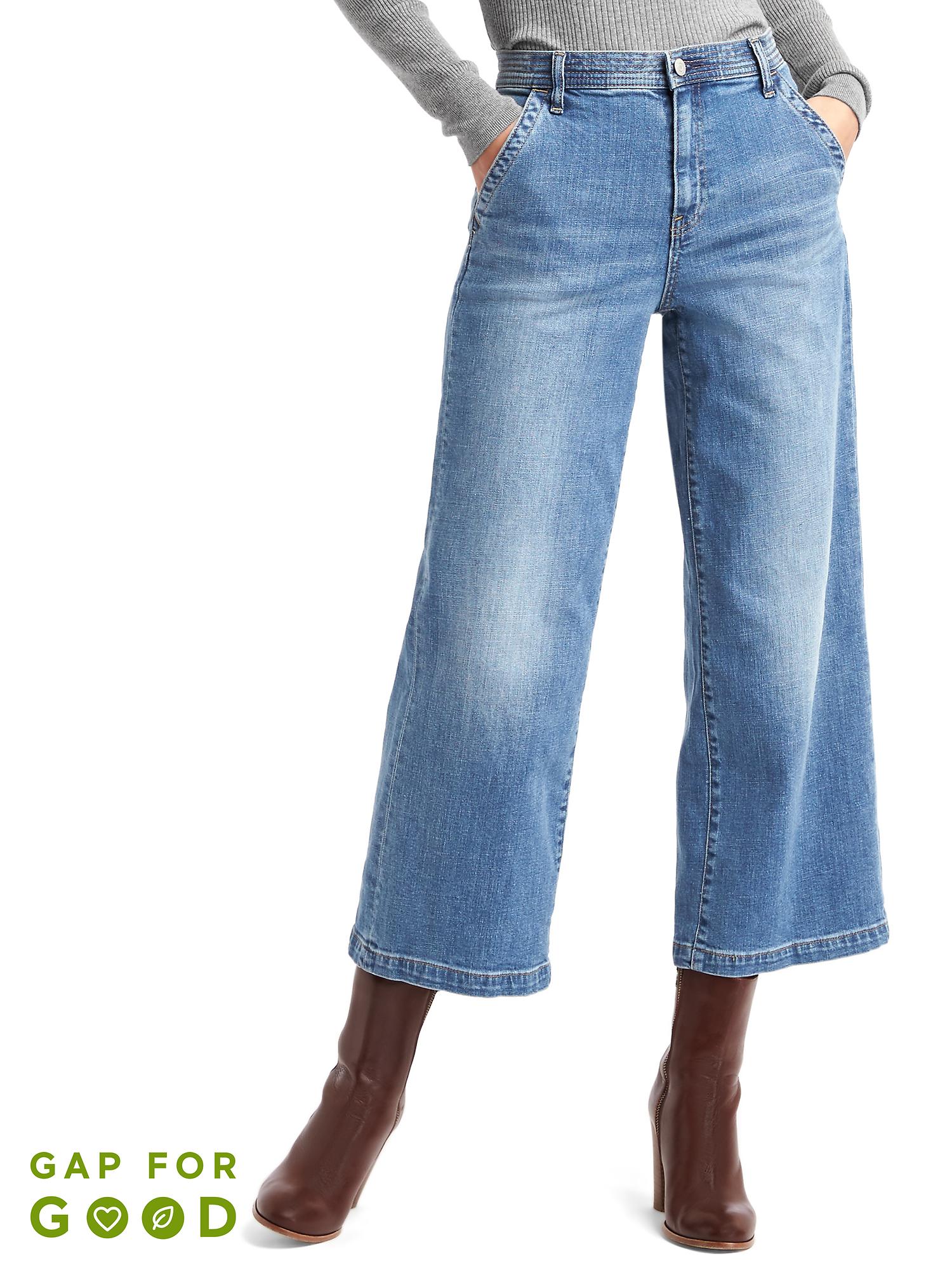 Briar High Rise Control Top Wide Leg Crop Jeans in Camel – Gina