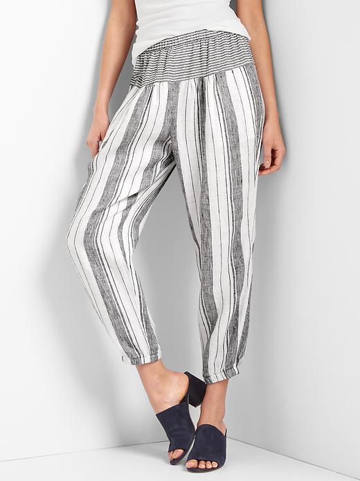 Image number 1 showing, Linen stripe joggers