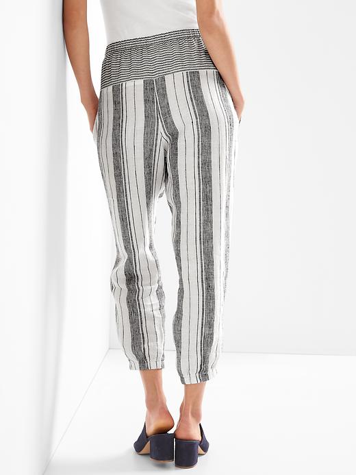 Image number 2 showing, Linen stripe joggers