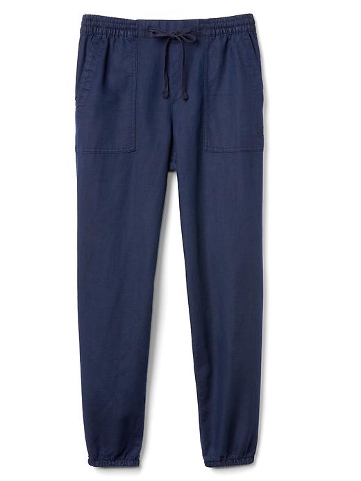 Image number 6 showing, Cotton-linen utility joggers