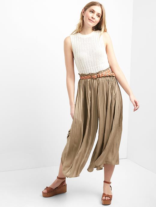 Image number 3 showing, Pleated wide-leg pants