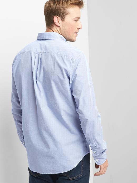 Image number 2 showing, True wash poplin pinstripe standard fit shirt