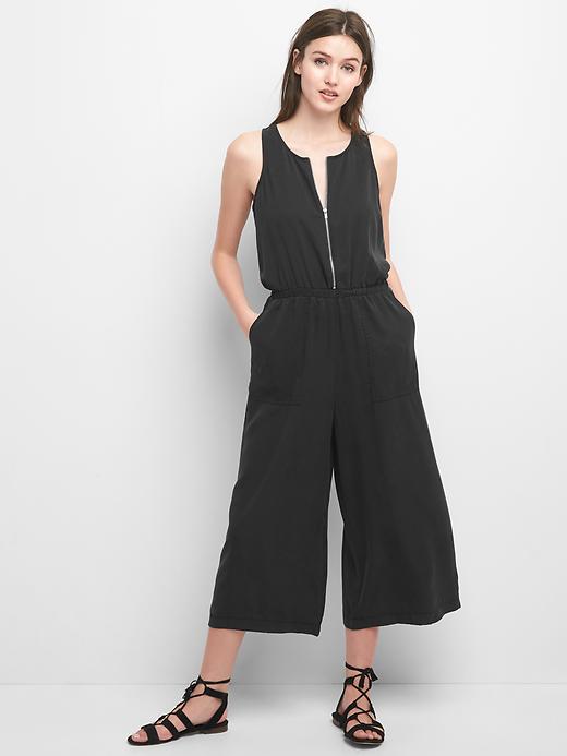 View large product image 1 of 1. Zip-front jumpsuit